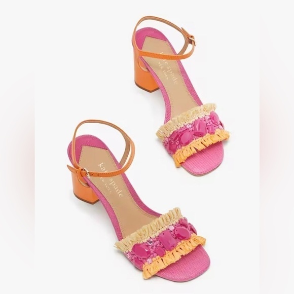 NIB Kate Spade Bora Bora Crystal Block Heel Sandal - Picture 2 of 10